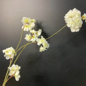 Zijden bloesemtak Prunus wit