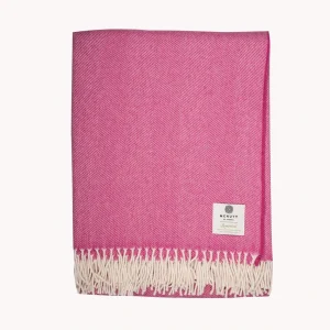 Plaid – Rood/Roze – Visgraat patroon – Supersoft Merino – McNutt – 200x145cm